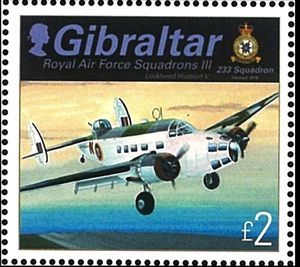 233 Squadron £2 Hudson stamp North front Gibraltar