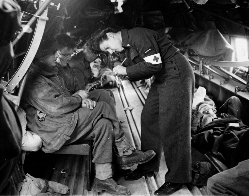 Stretcher cases D-Day Dakota casualty evacuation