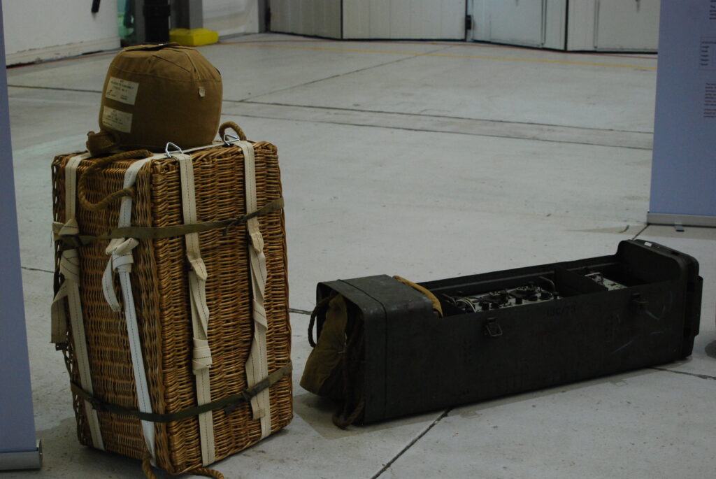 Containers and wicker panniers D-Day Dakota airdrop 233 squadron