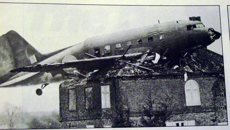 Yorkshire Television Airline G-ALYF Dakota crash mock-up