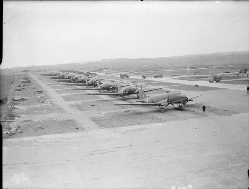 Dakotas at B56 Brussels evere waiting for freight to be unloaded