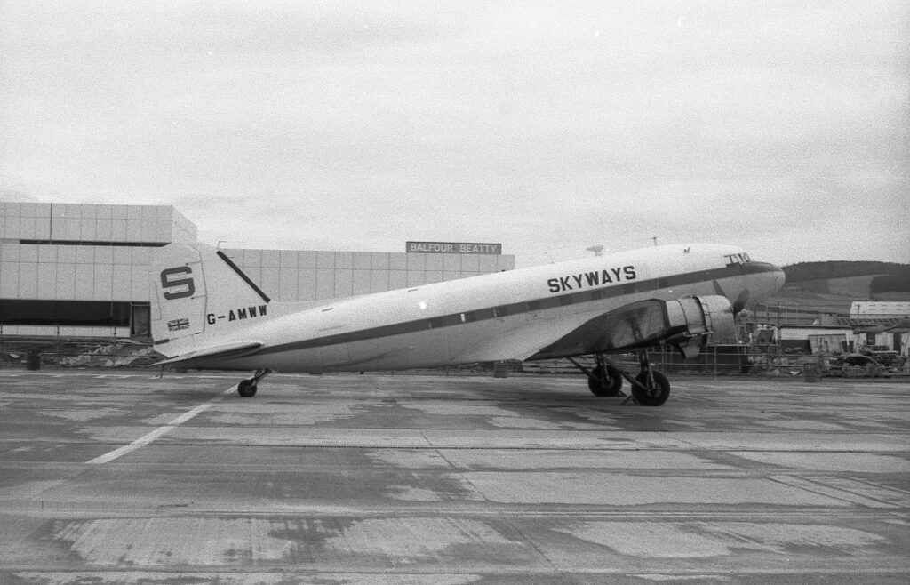 G-AMWW Skyways Cargo Airline Dyce 1975 Oil industry freight