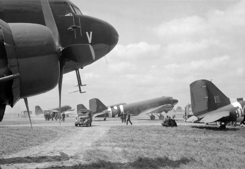 46 Group Dakotas at Bazenville Landing Ground, Normandy June 1944