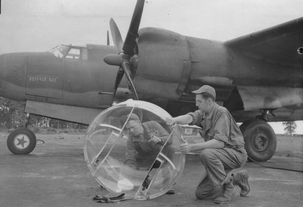 B-26 Marauder Earls Colne Buffalo Girl 323rd Bomb Group Private Karl Sutherland Staff Sgt Carl Palm.