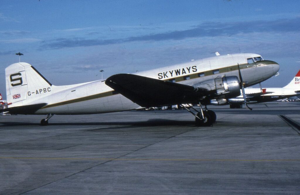 G-APBC Heathrow Skyways Cargo Airline C-47B