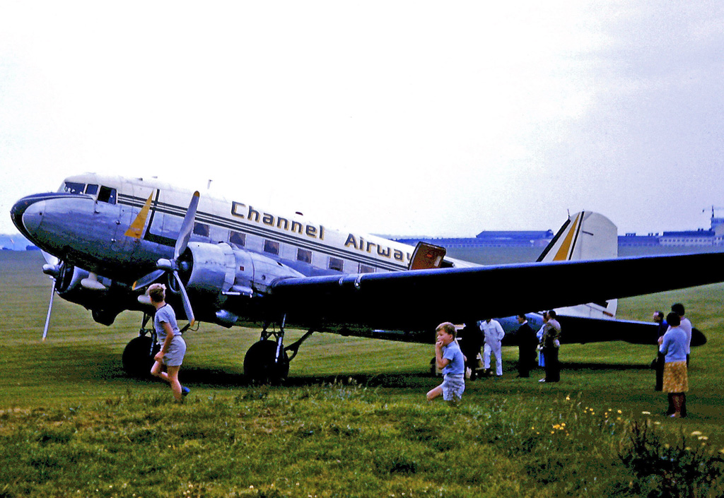 G-AHCU C-47A Channel Airways Rochester Airport 1965 East Anglian Flying Services