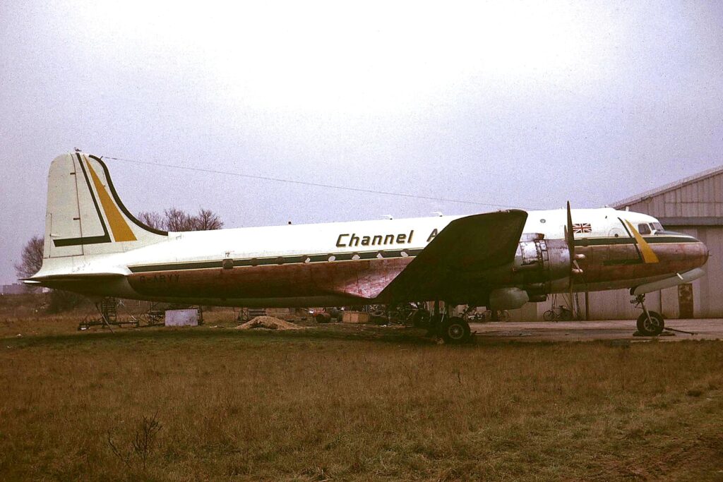 Riddle DC-4 N33679 Channel Airways G-ARYY