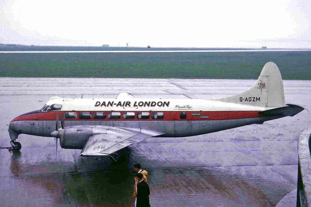 Dan Air Heron G-AOZM ended its life with Channel Airways