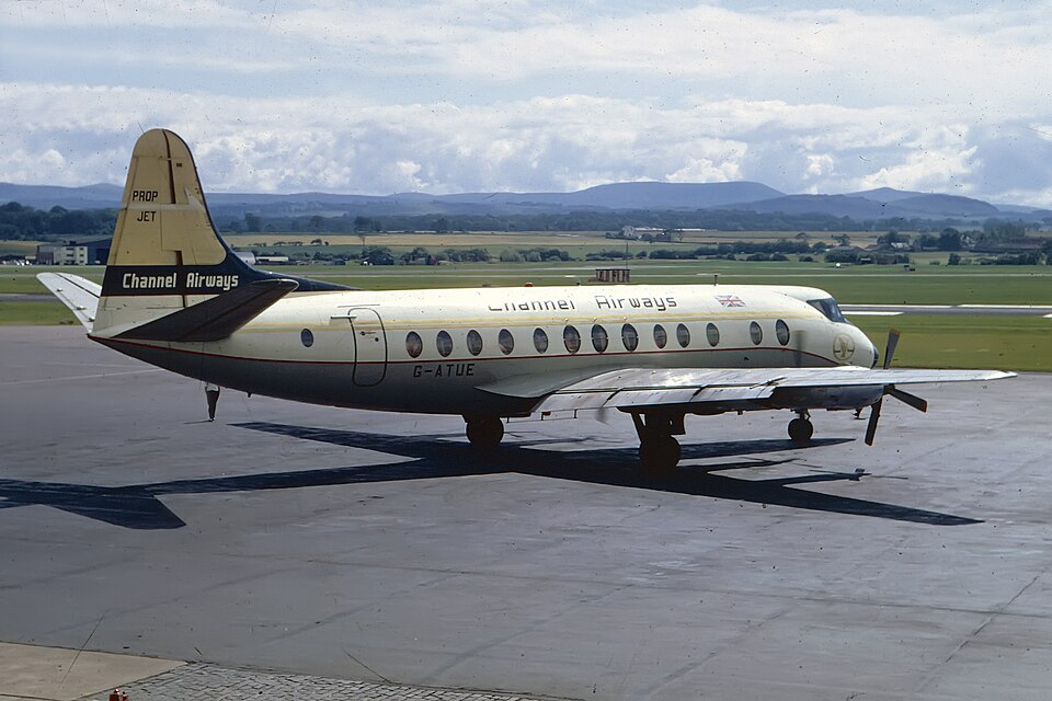 G-ATUE Channel Airways Viscount 812 Edinburgh 1970