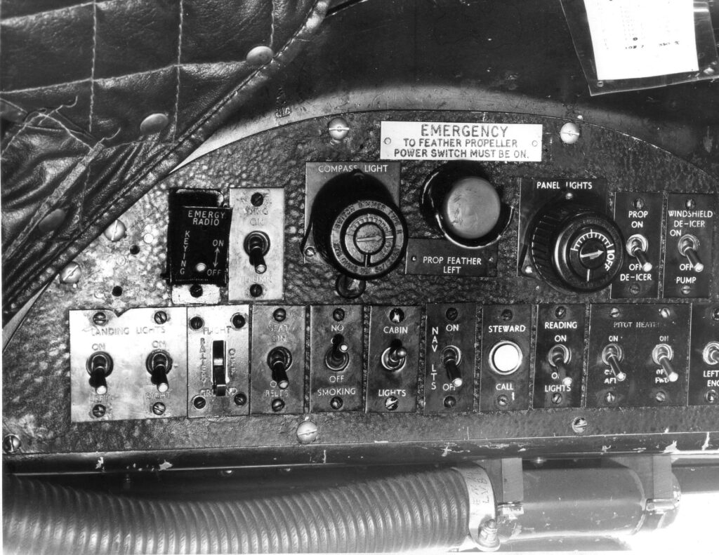 Channel Airways Dakota instrument panel G-AGNK supplied to Ministry of Aviation enquiry into St Boniface Down air crash G-AGZB