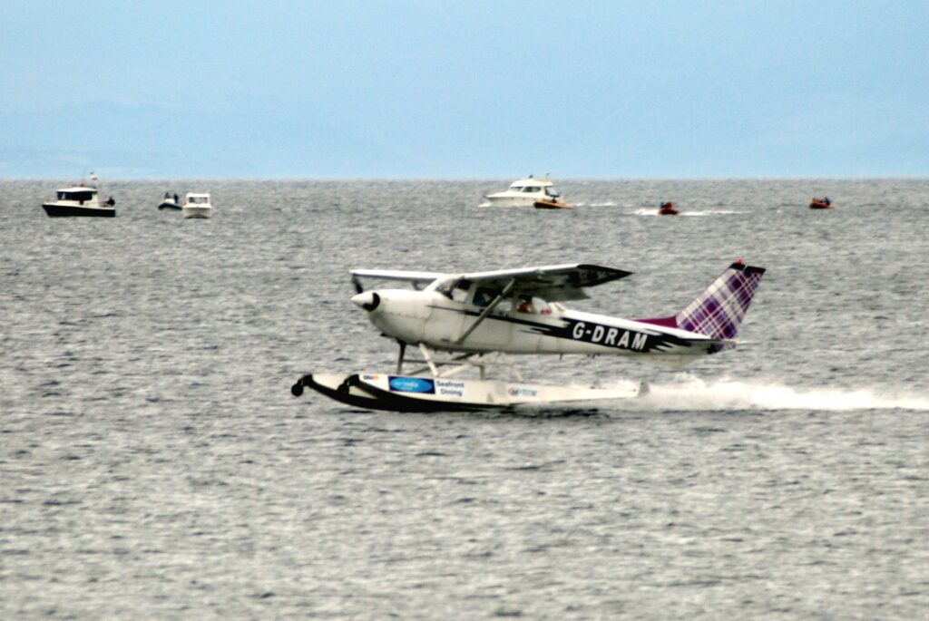 G-DRAM OH-CNS Rheims Rocket 172F Off Water Group Prestwick Hamish Mitchell Scotia Seaplanes